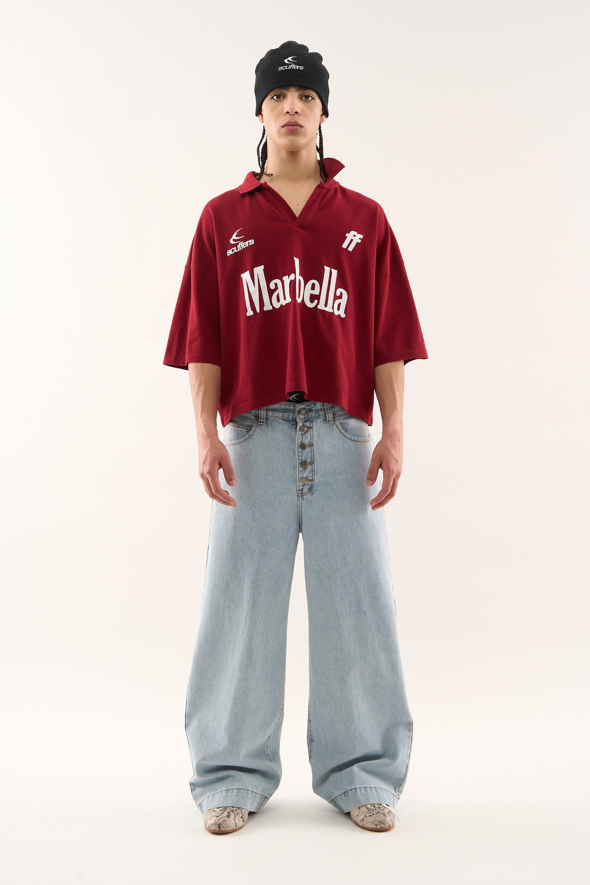 Polo rojo oscuro Marbella