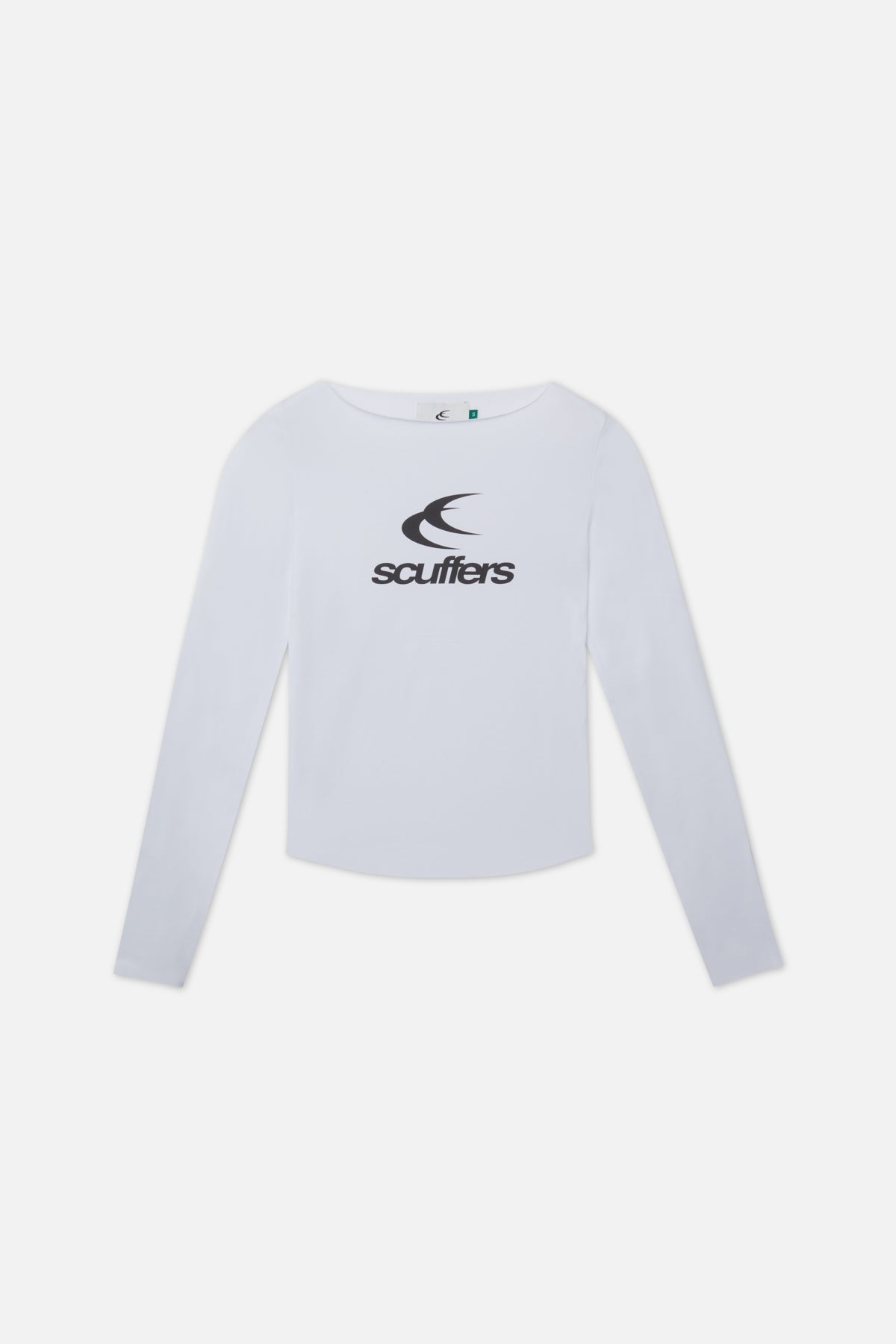 Camiseta blanca de manga larga con logo