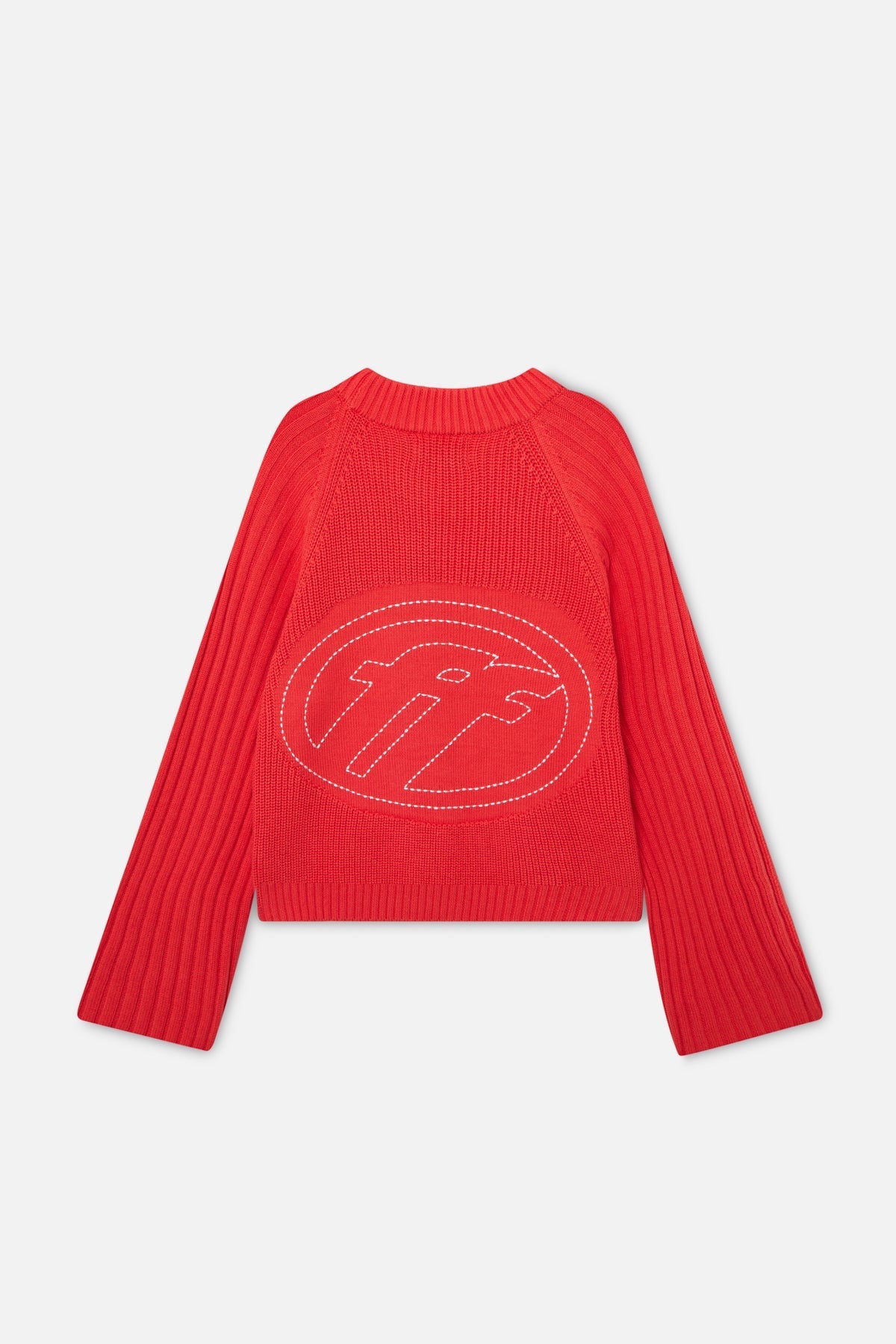 Tejido de punto rojo baya