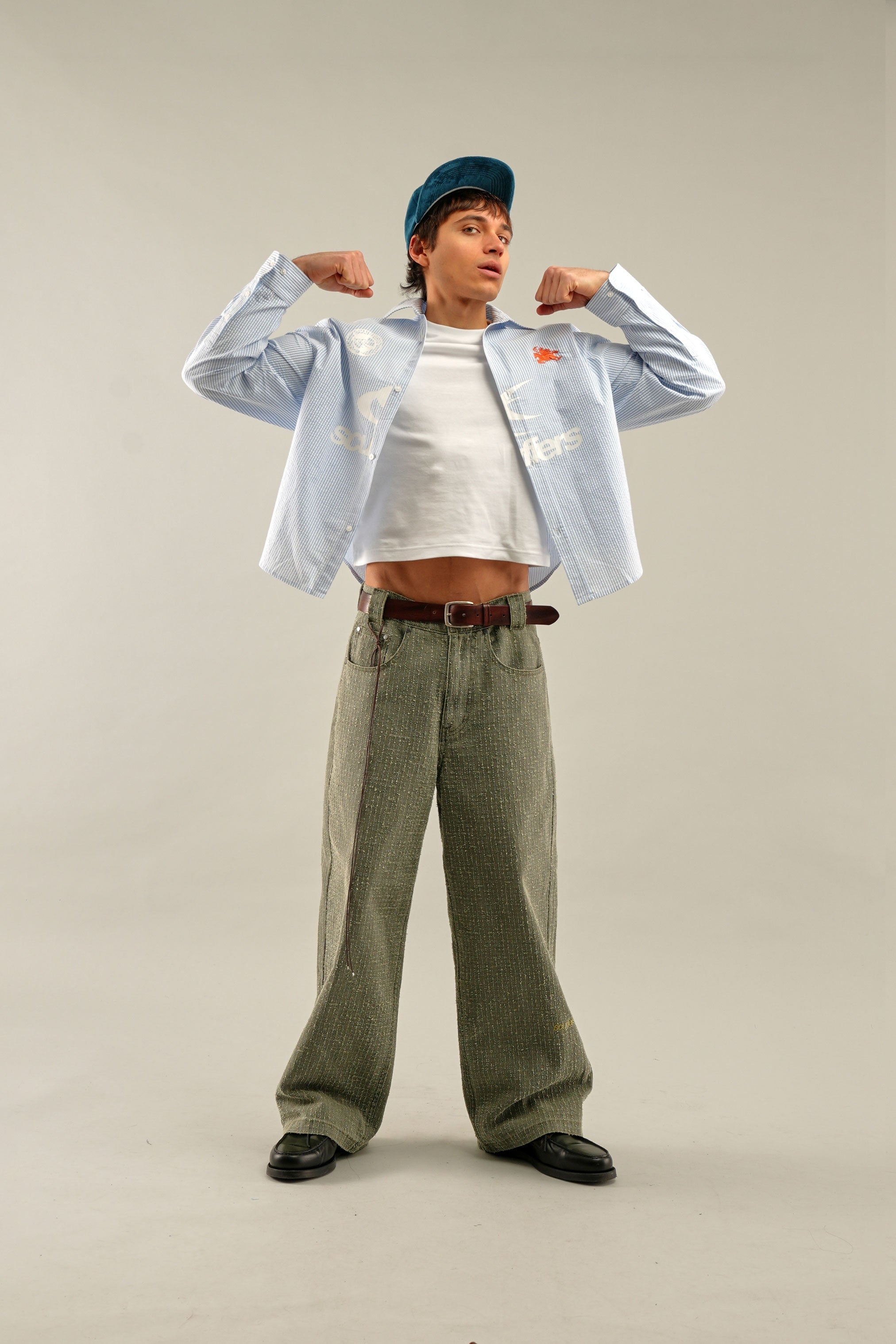 Camisa de rayas azules de Germain