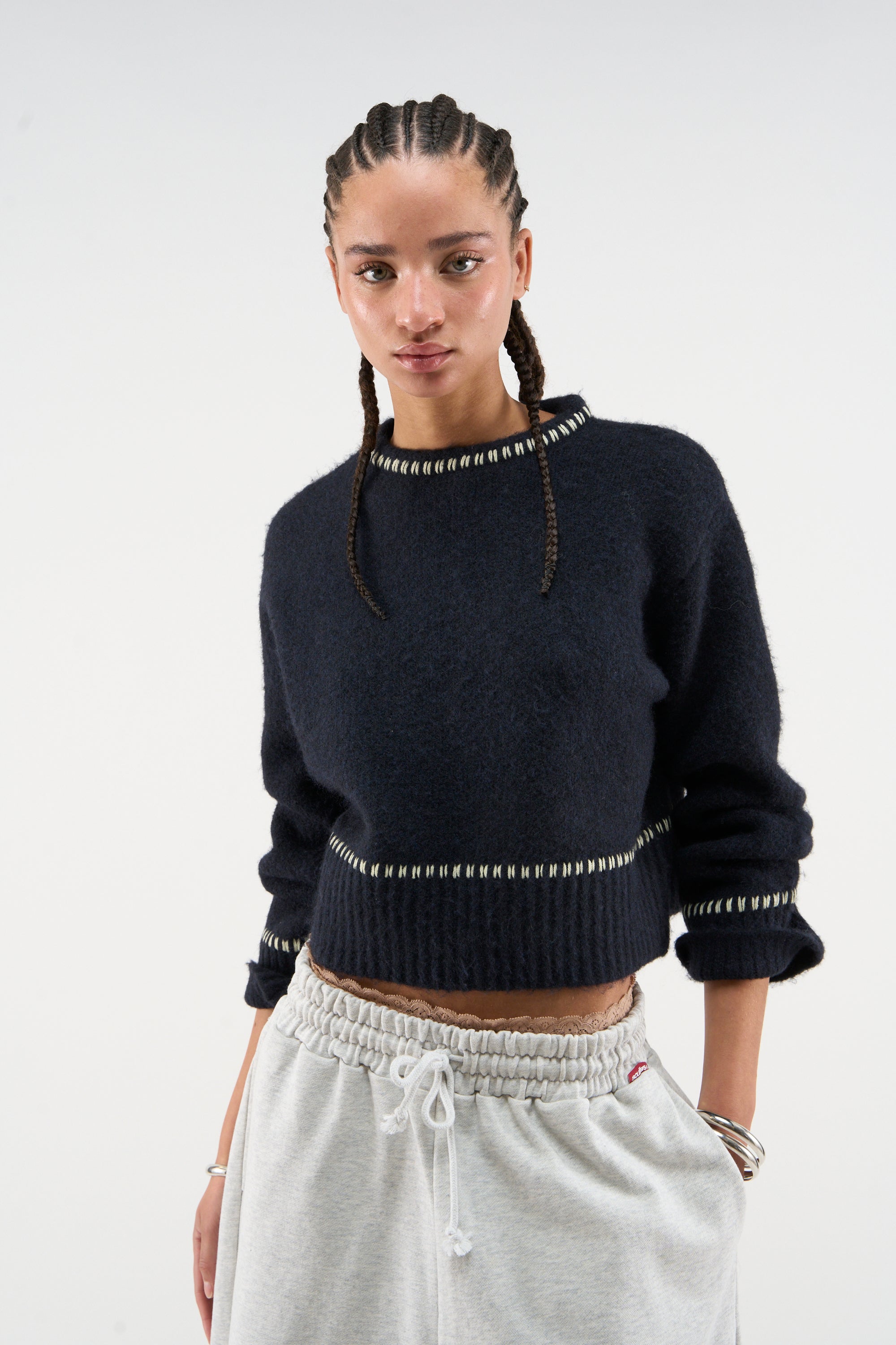 Tejido azul hecho a mano