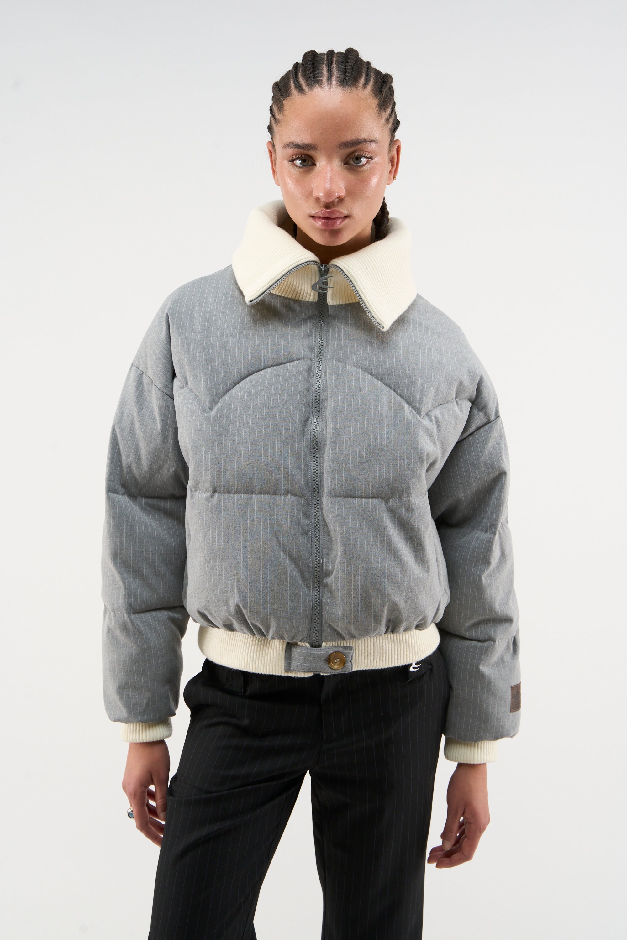 Chaqueta acolchada Donatello gris claro