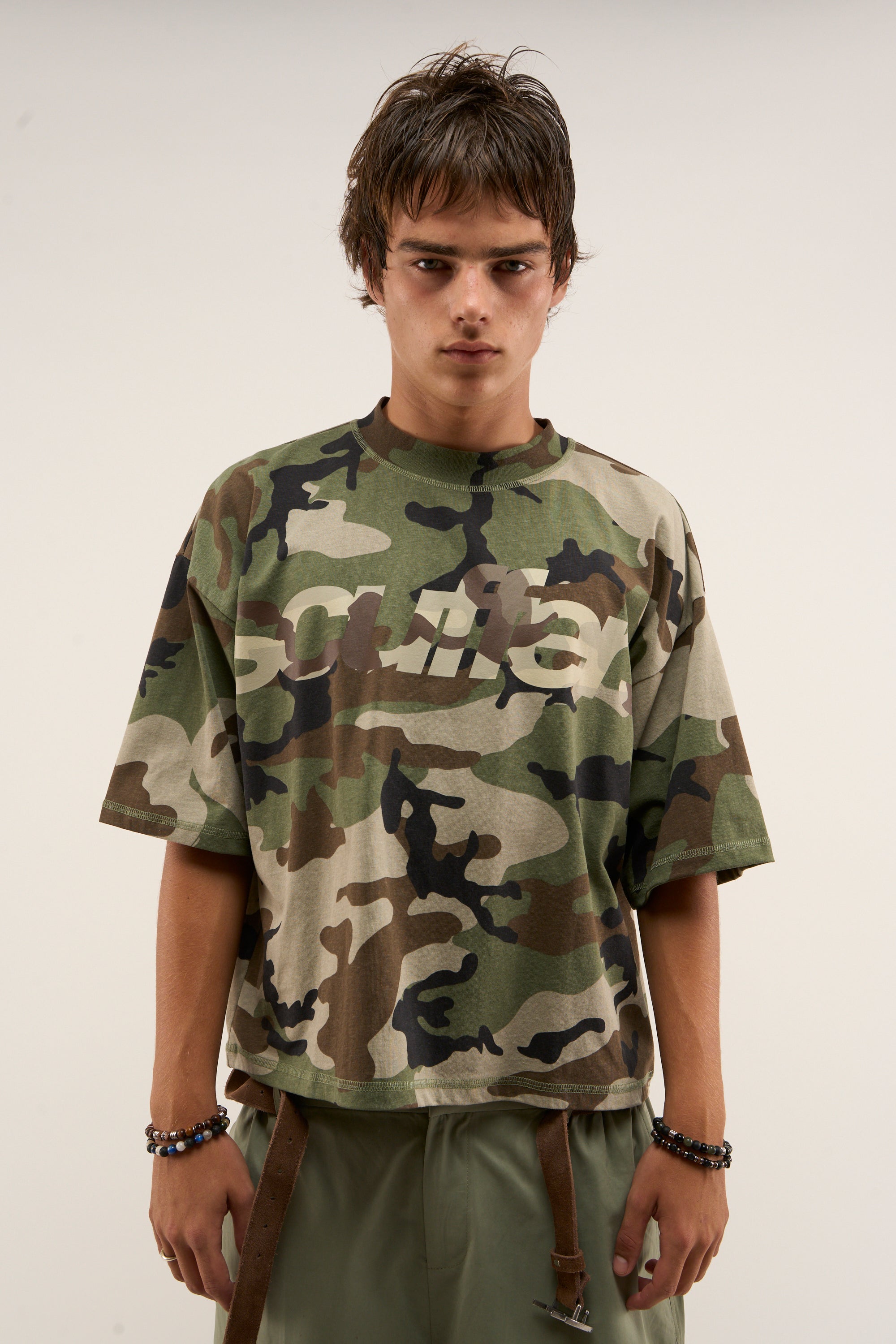 Camiseta verde camuflaje doble