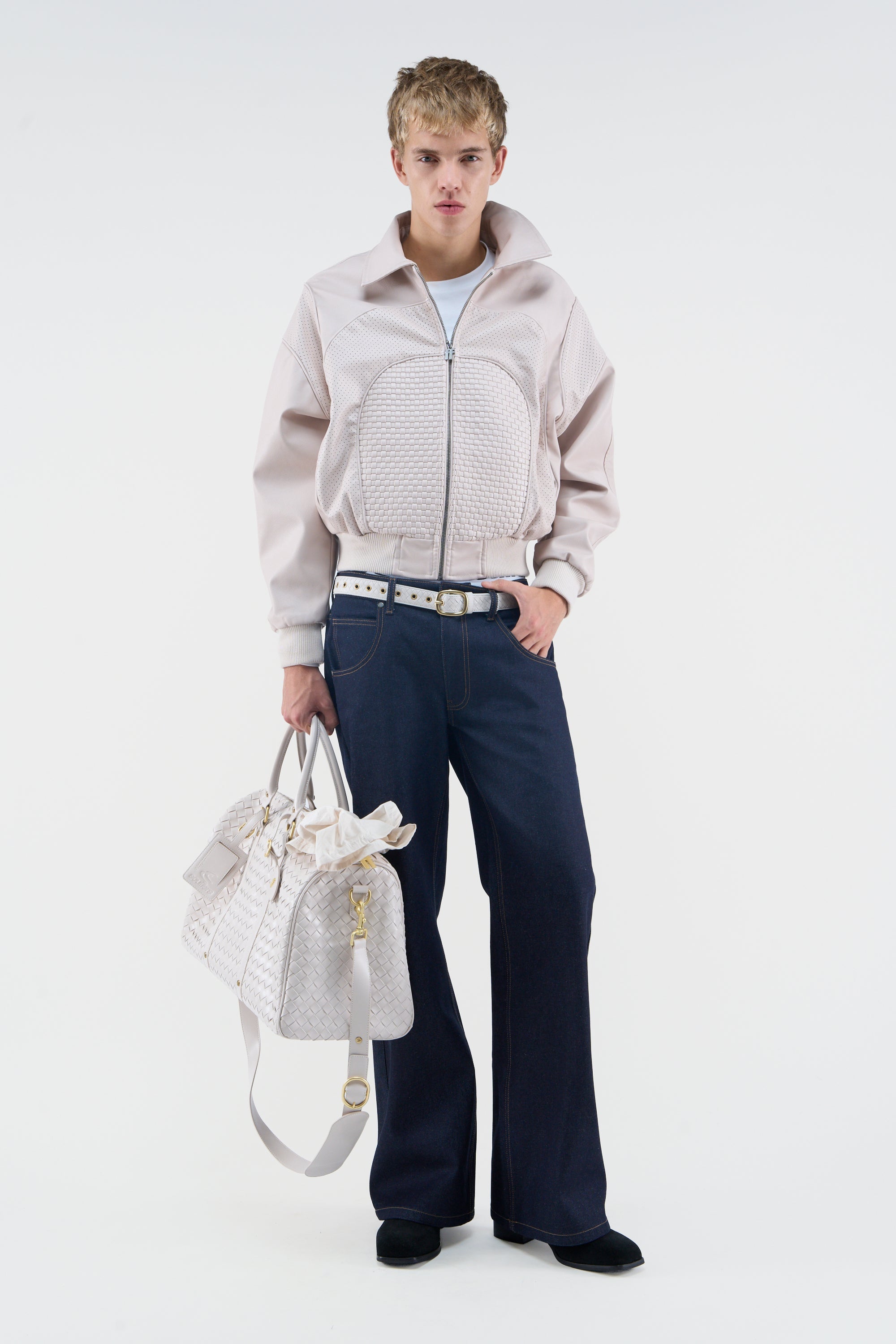 Chaqueta campestre color crudo