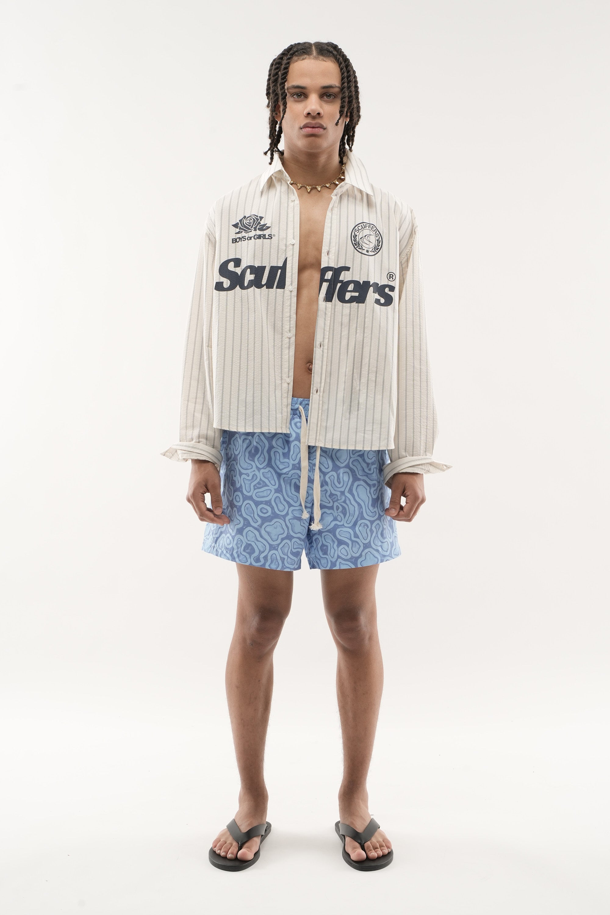 Camisa color crudo perla