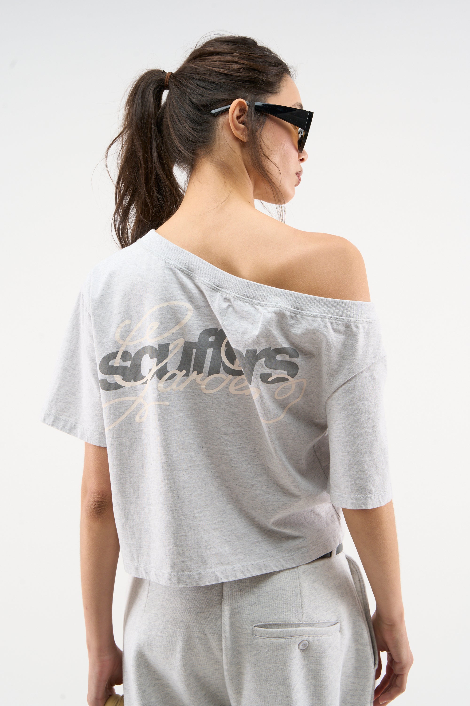 Camiseta gris jaspeada