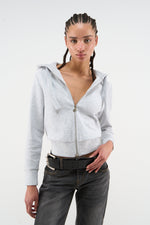 Chaqueta acogedora de mezcla gris