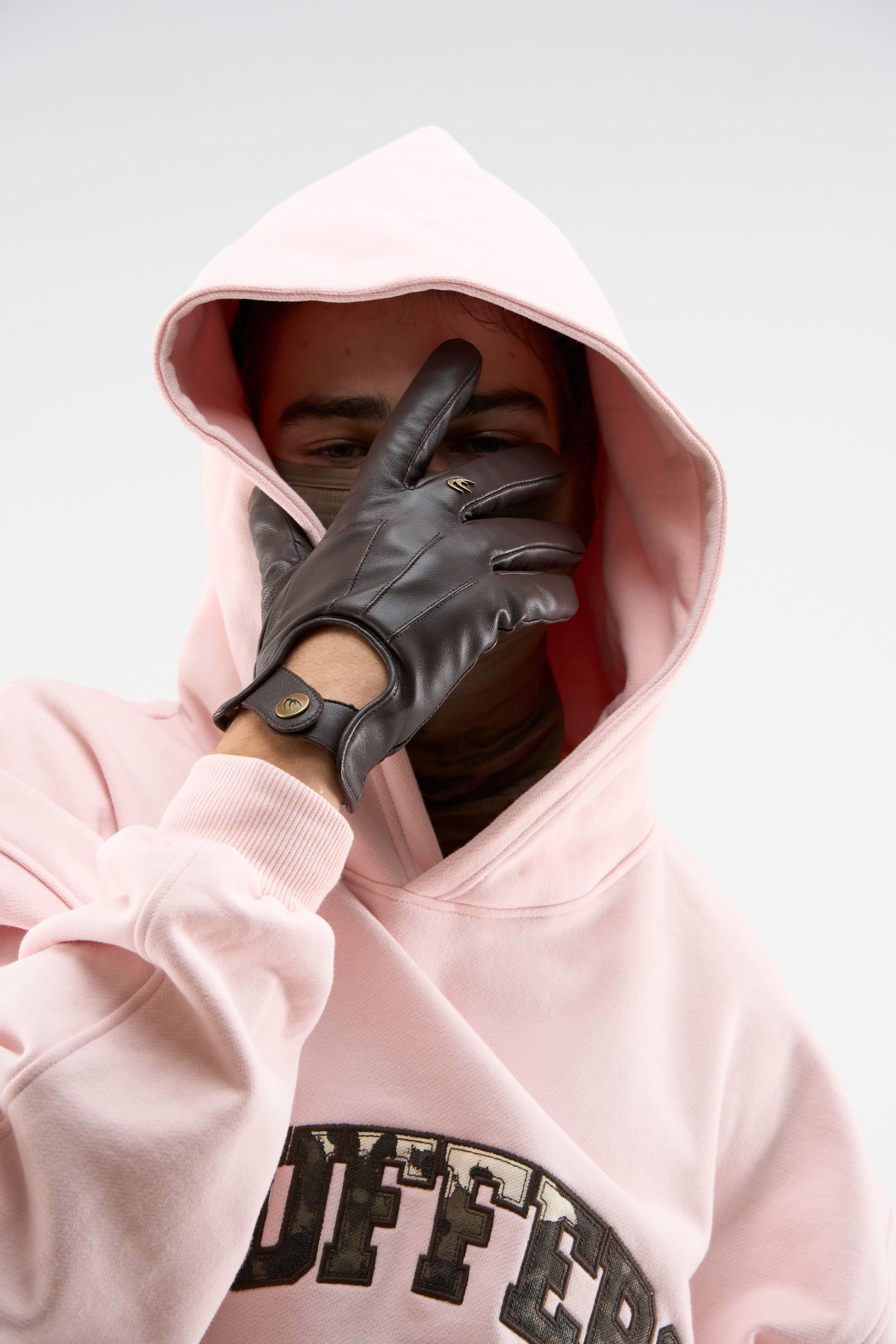 Guantes de cuero marrón