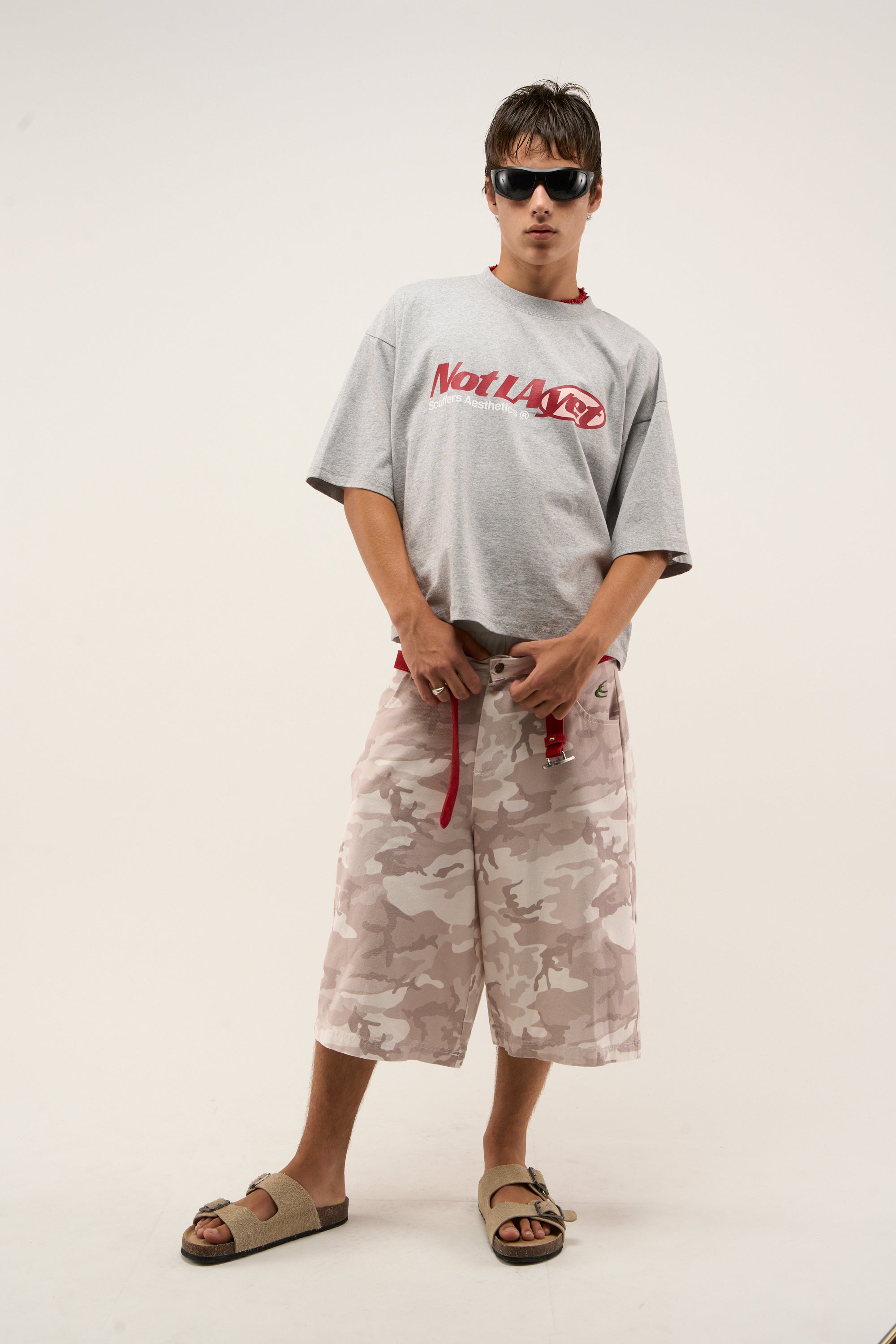 Camiseta gris jaspeada Not LA Yet