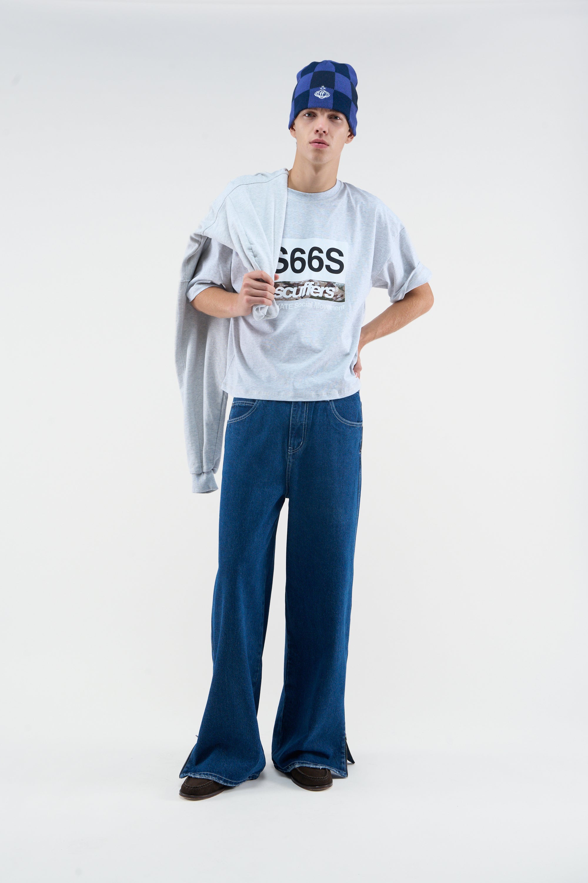 Camiseta gris jaspeada de Nueva York