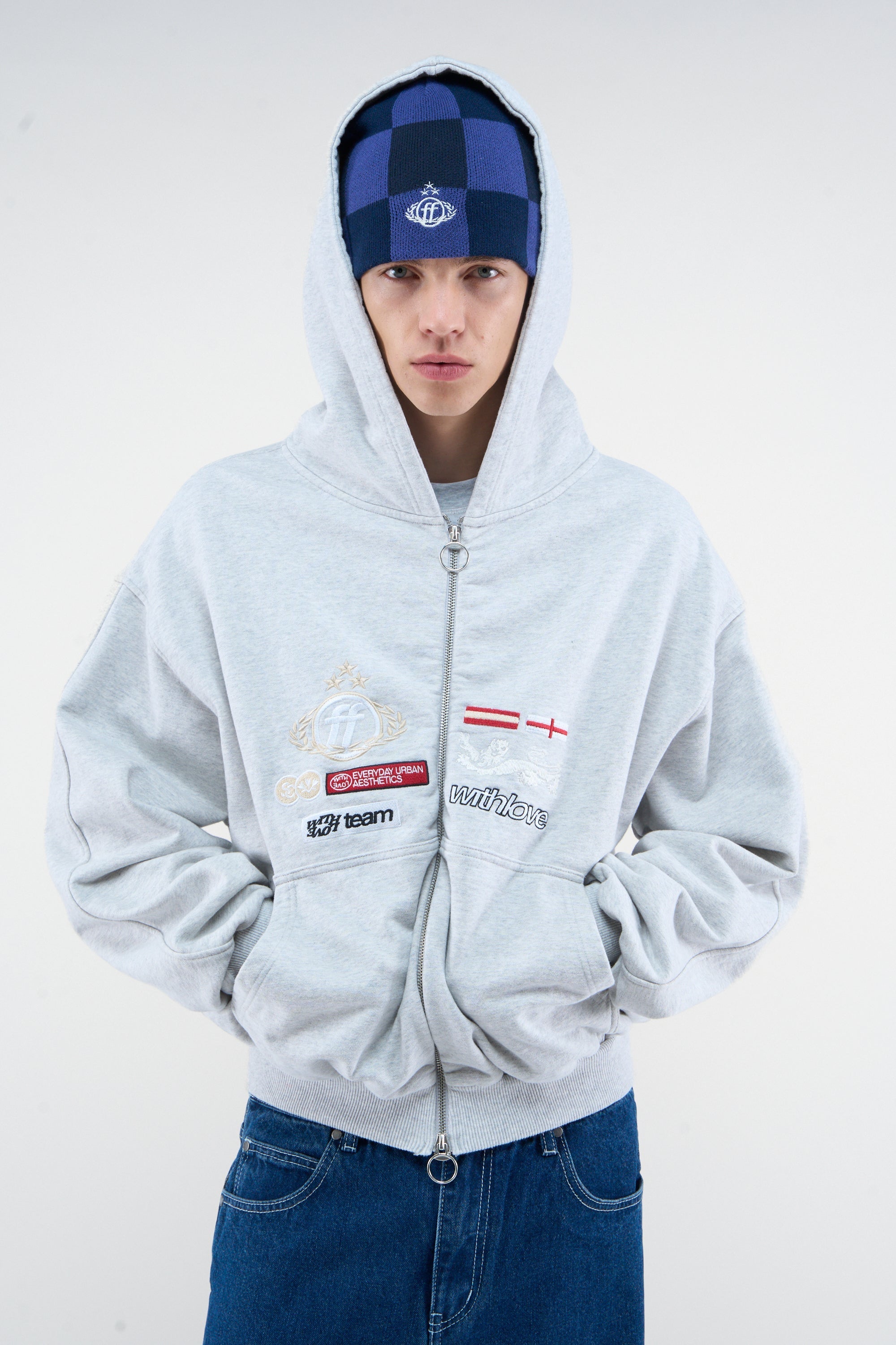 Cremallera gris claro Mayor