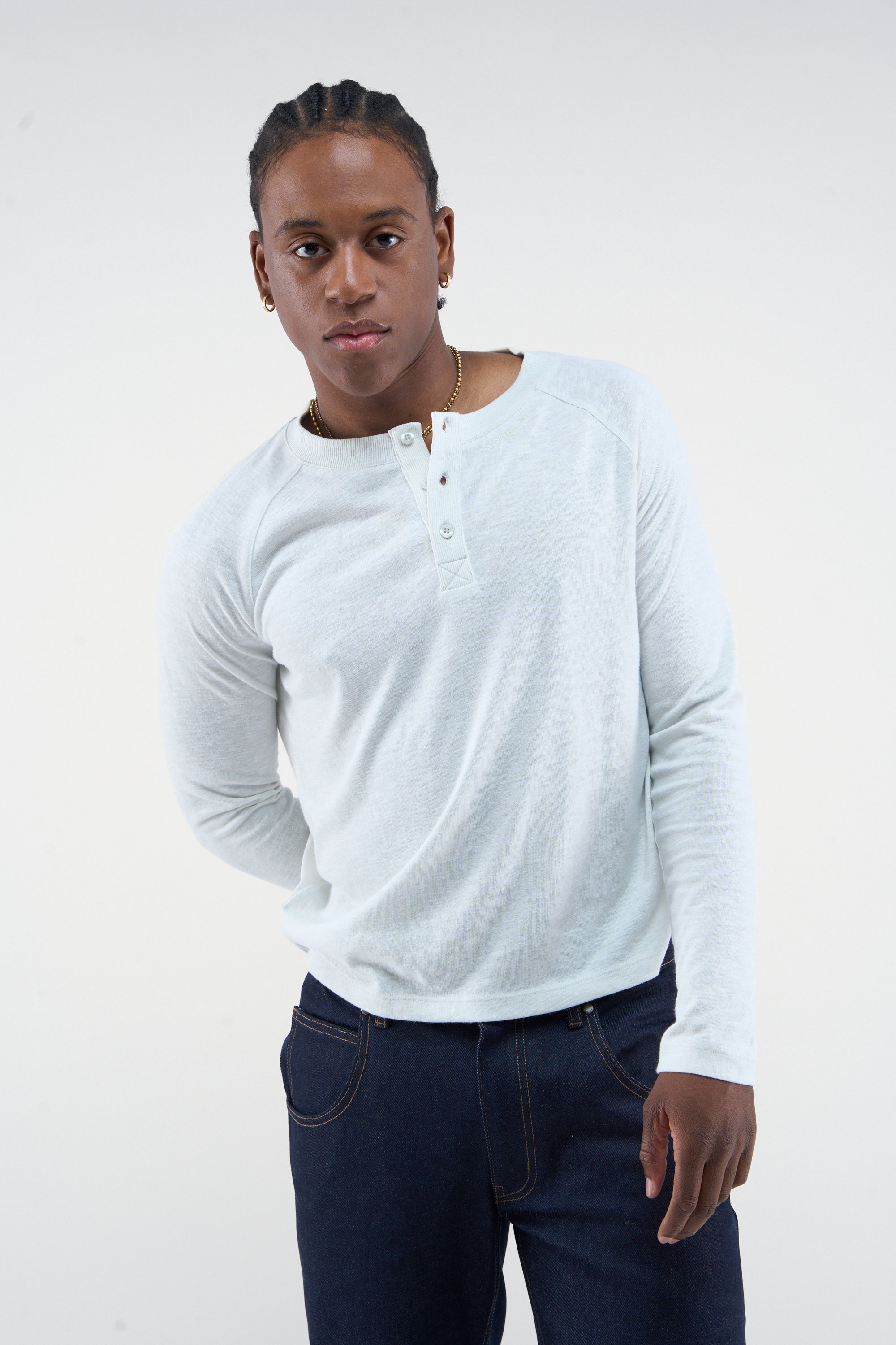 Camiseta de manga larga color crudo interior