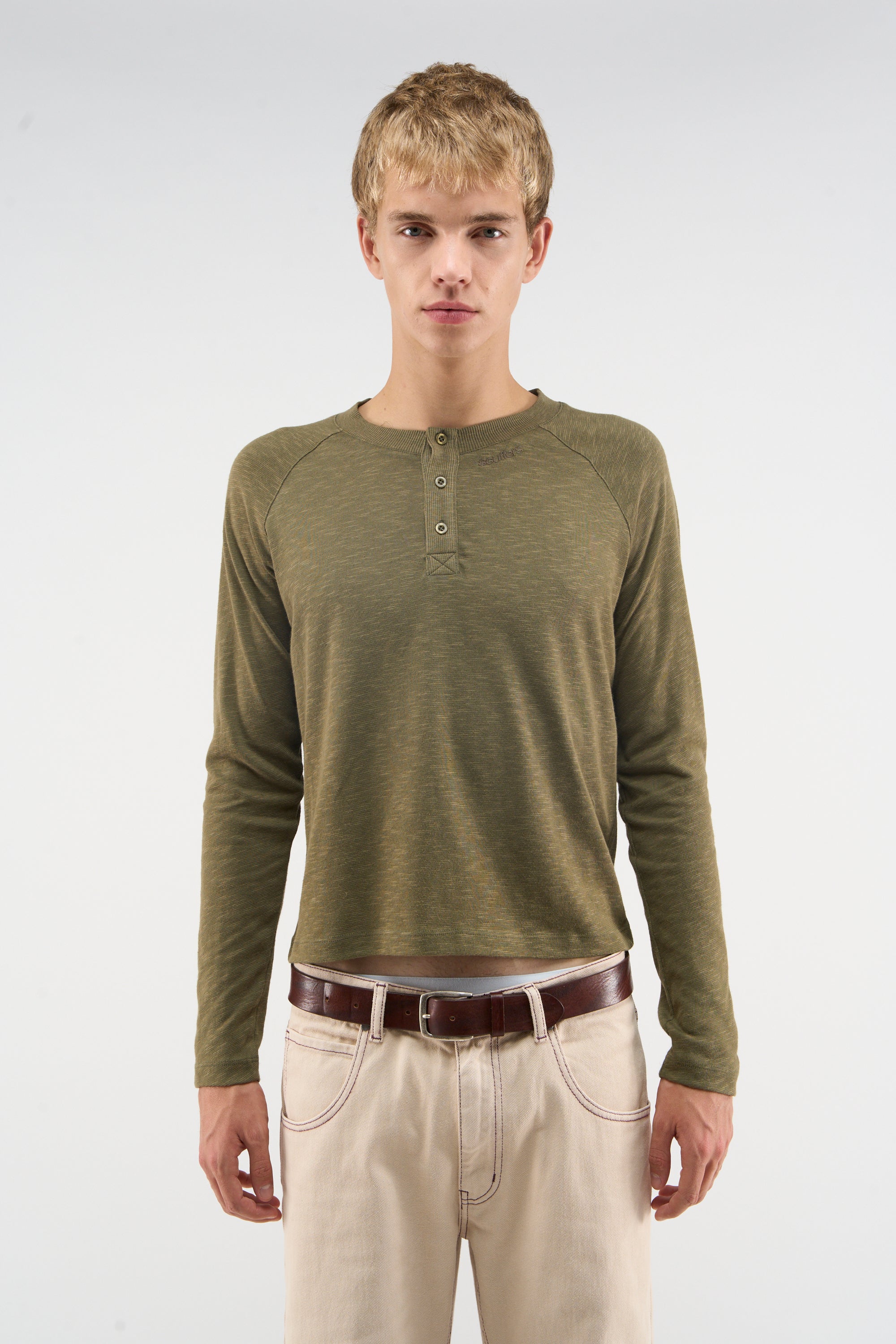 Manga larga verde interior