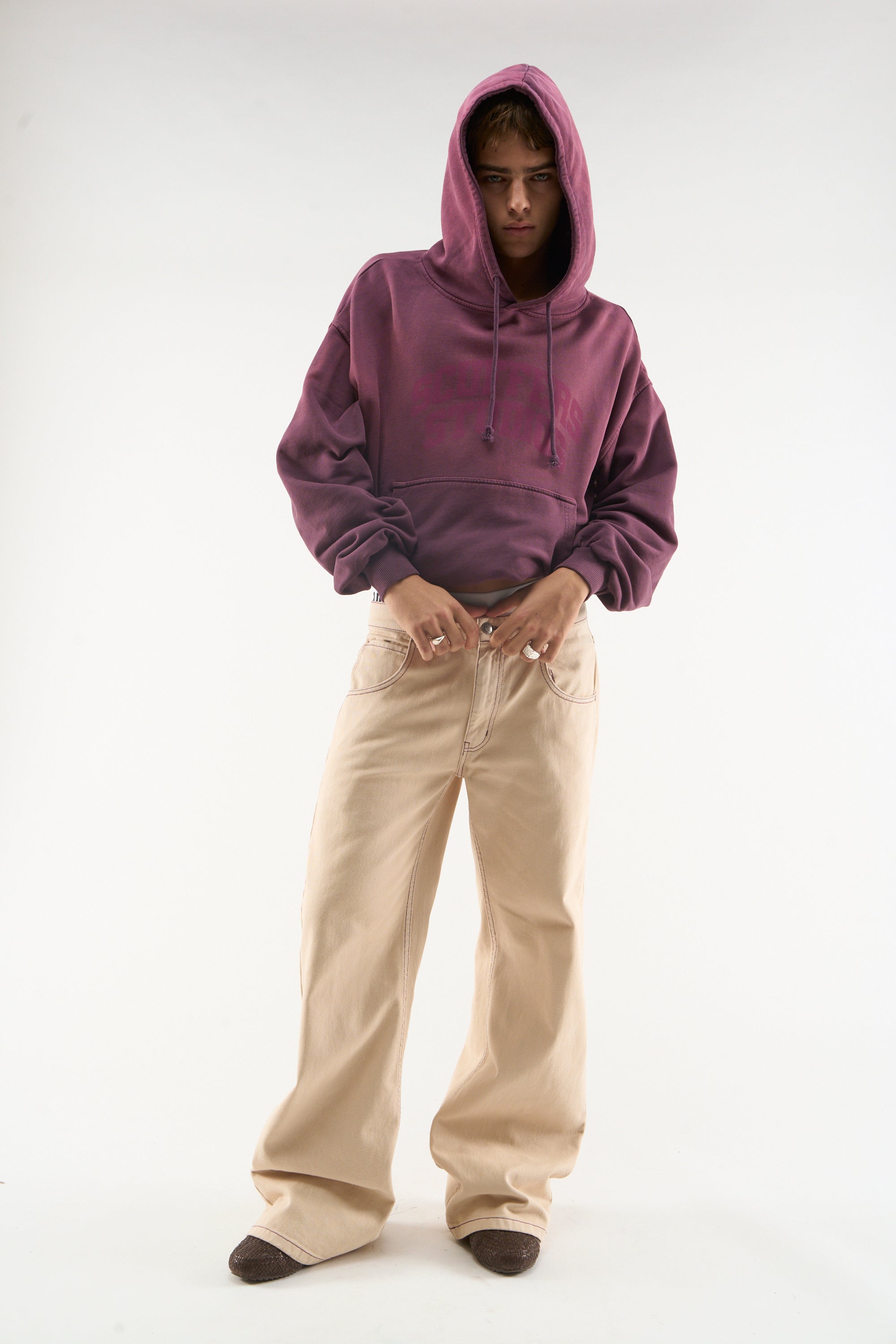 Sudadera con capucha burdeos de Locker