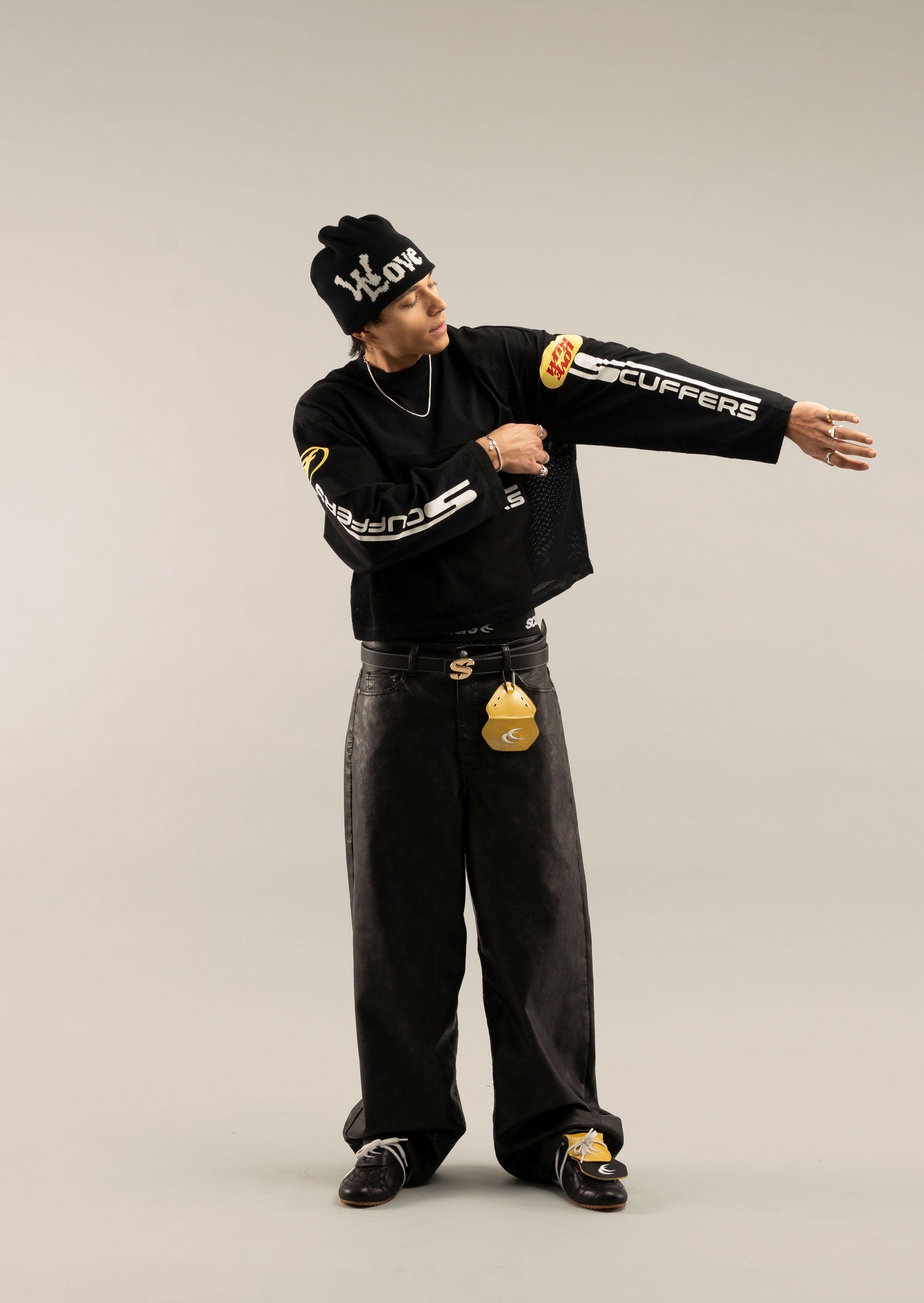 FF1 Camiseta negra de manga larga