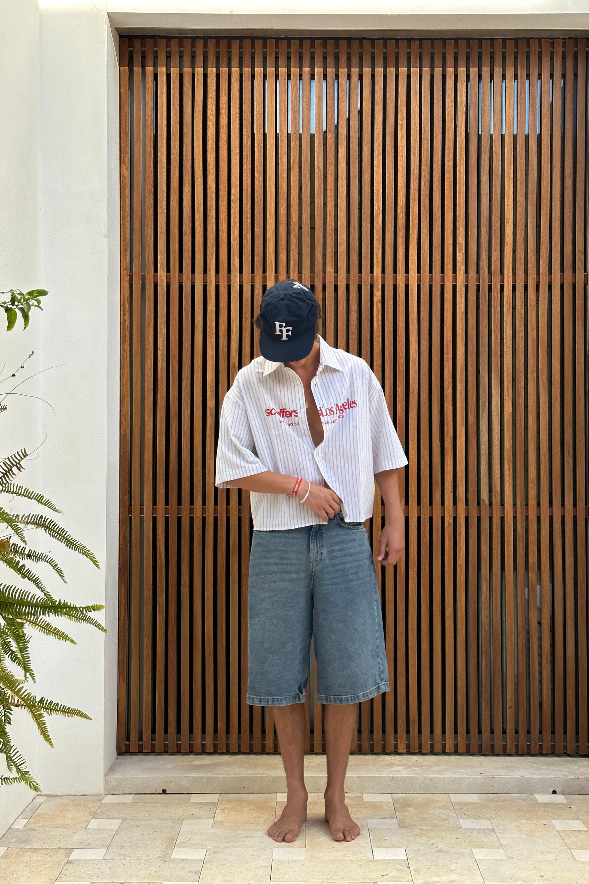 Camisa de rayas color crudo Not LA Yet