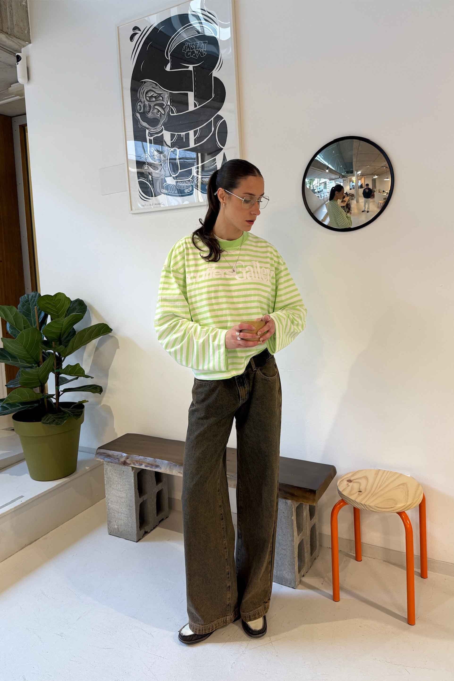 Curator Green &amp; White Manga Larga