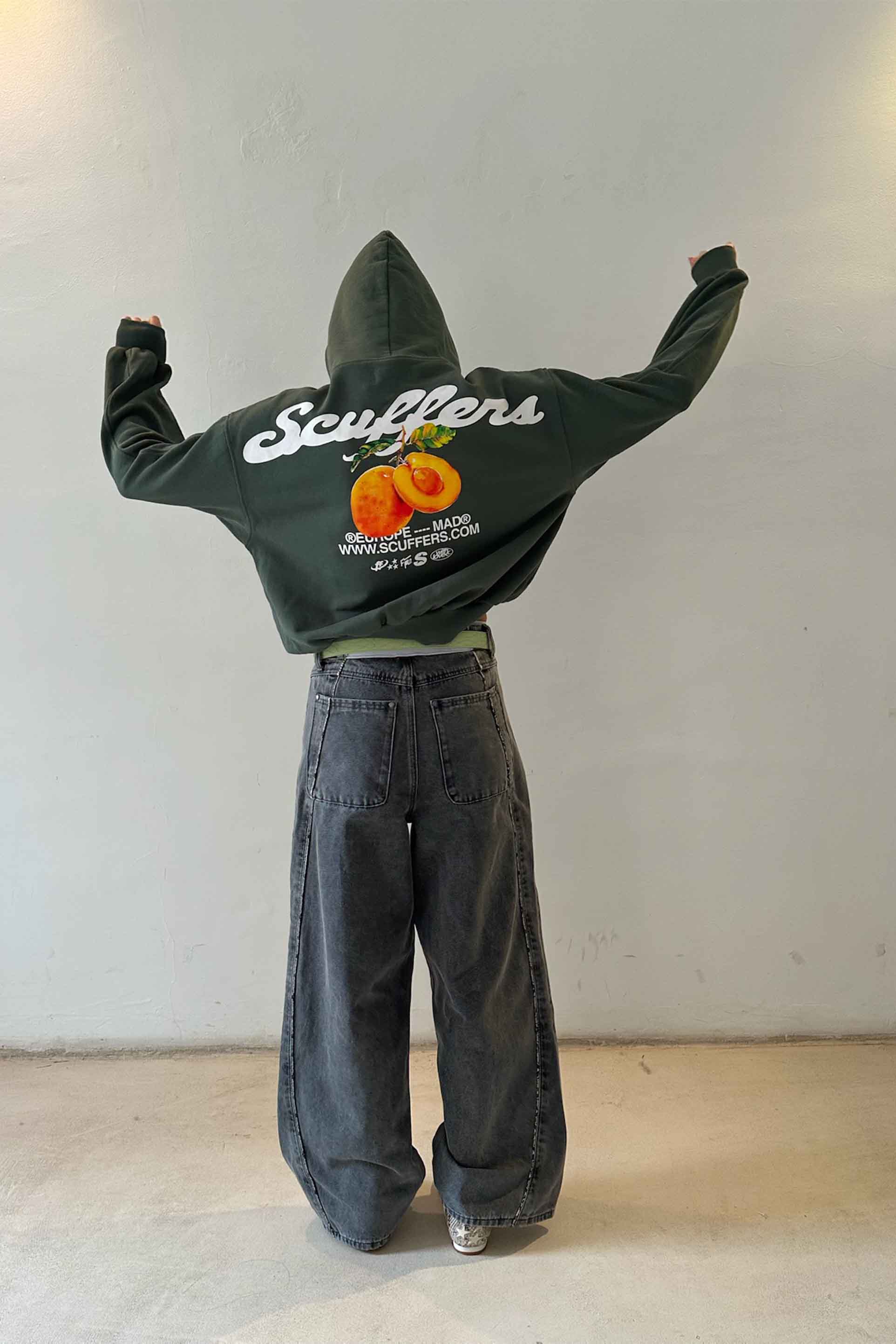 Sudadera con capucha verde tropical