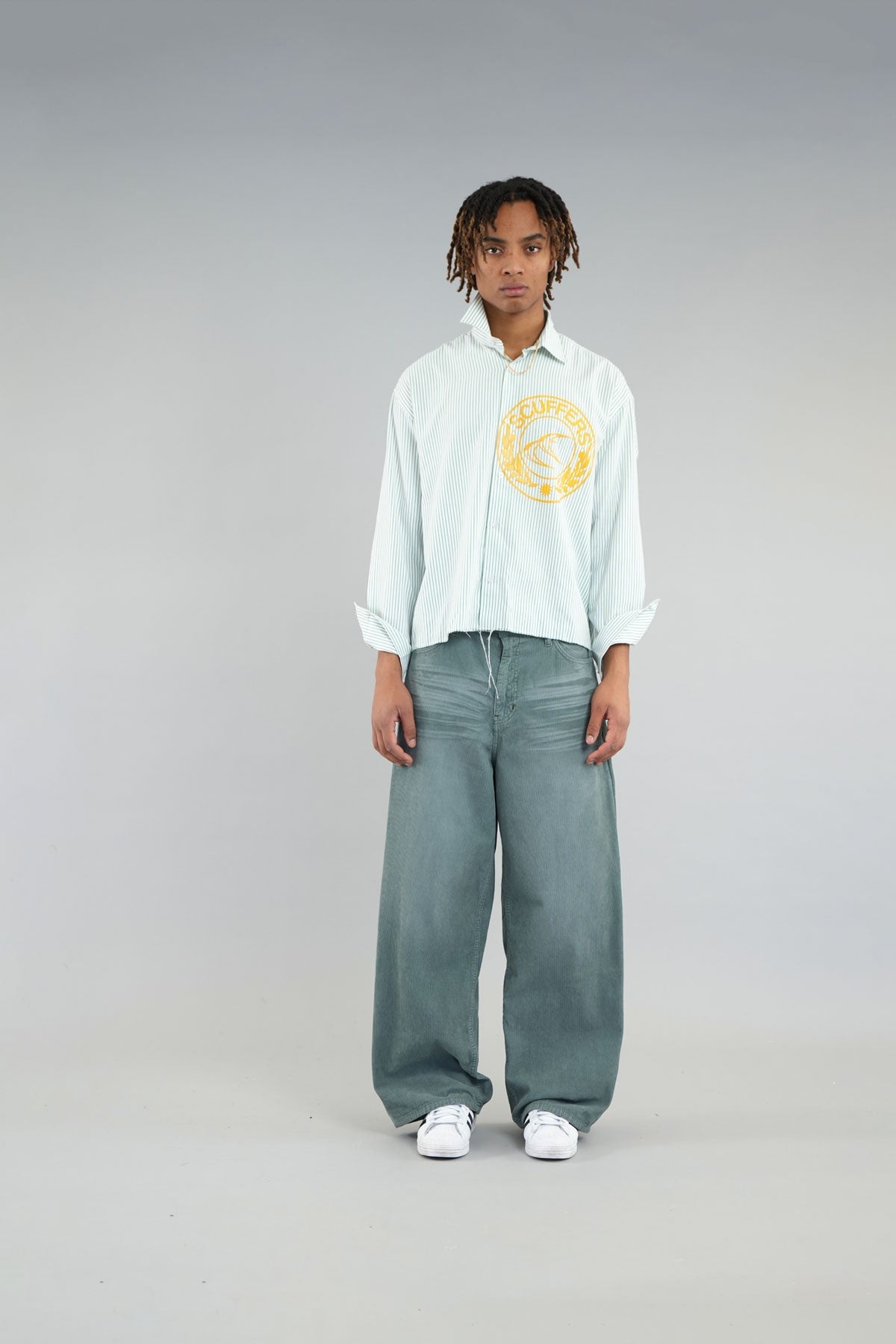 Camisa verde rayas CLG