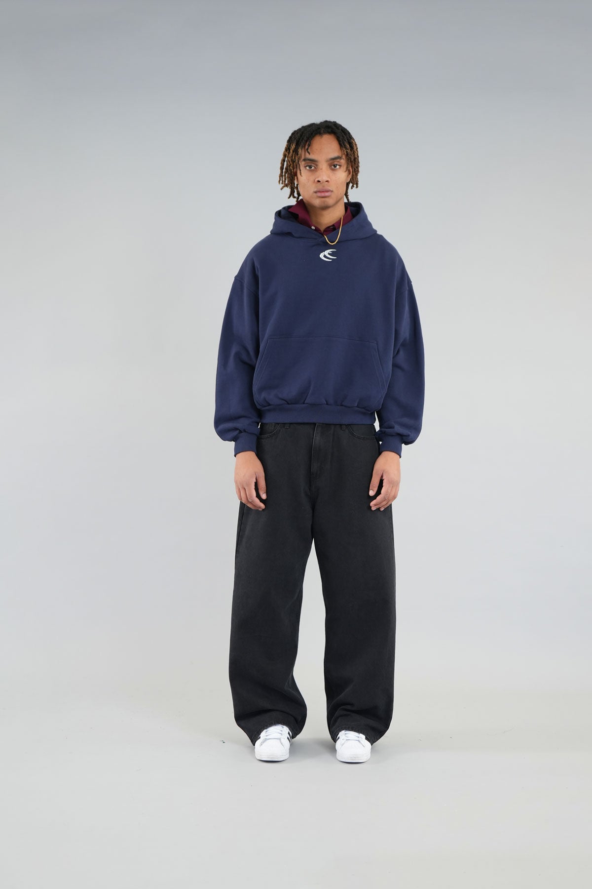 Sudadera con capucha azul Chester