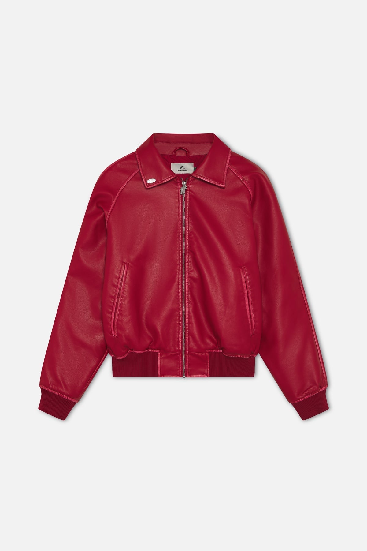 Nueva chaqueta roja cruda