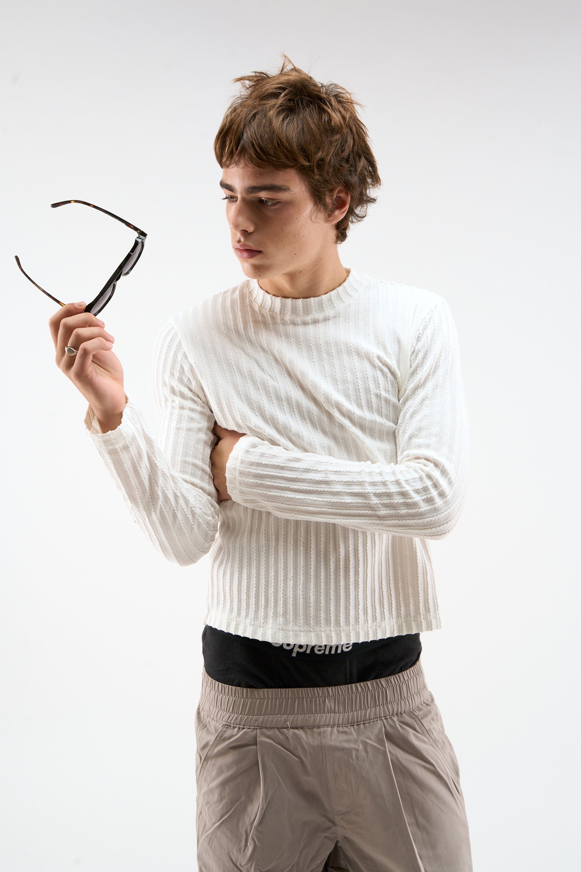 Smart Ecru Manga Larga