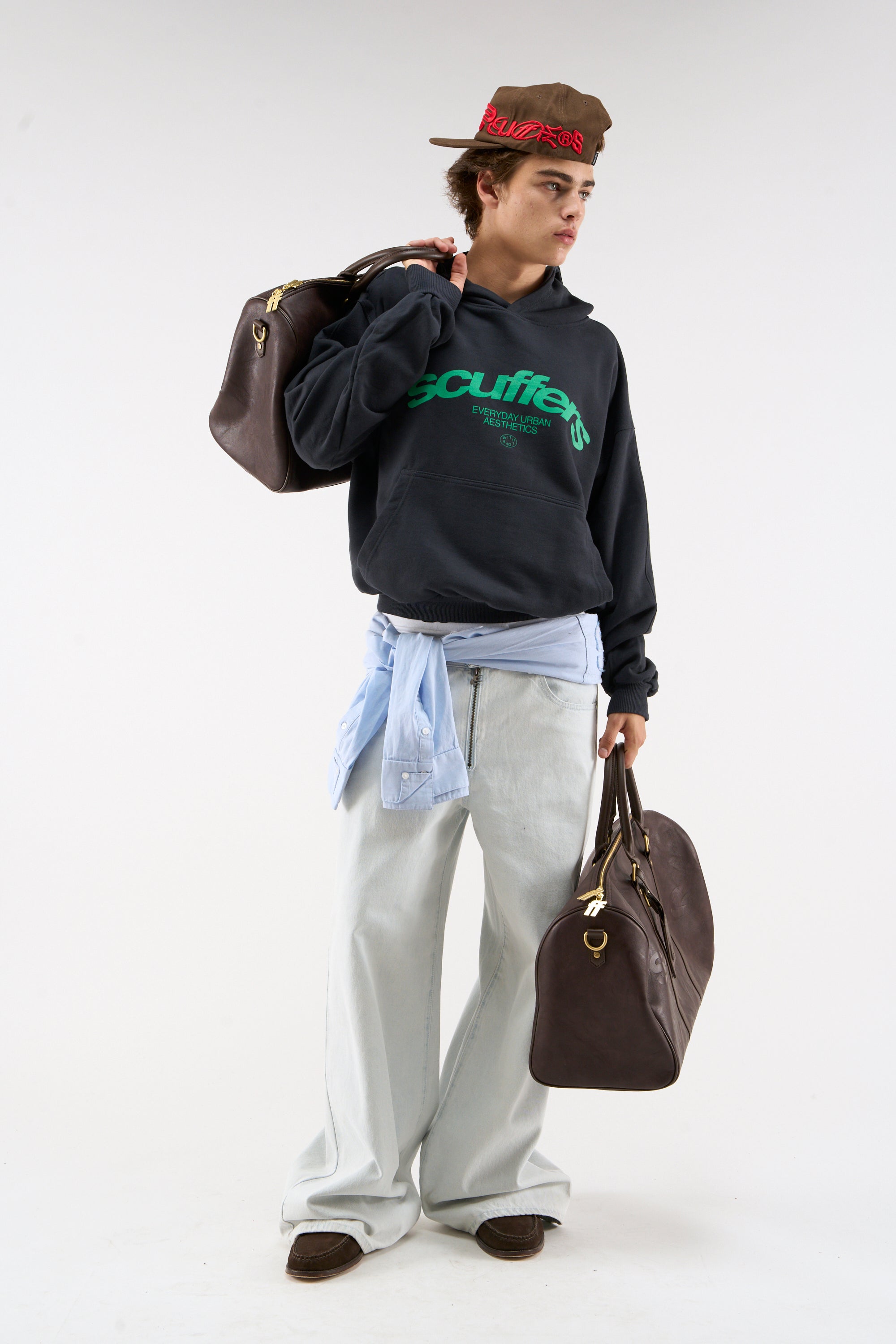 Sudadera con capucha icónica gris oscuro