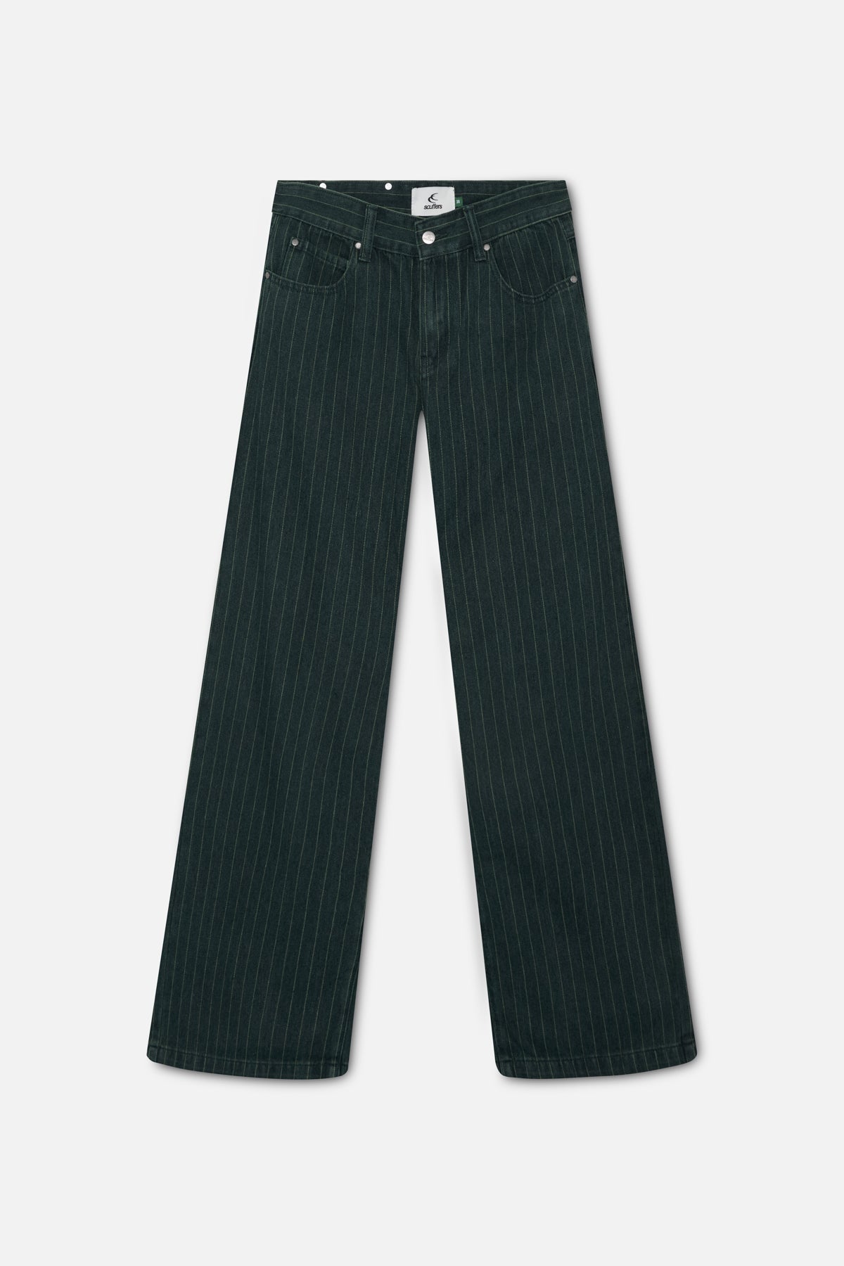Pantalones Carrie Green de raya diplomática