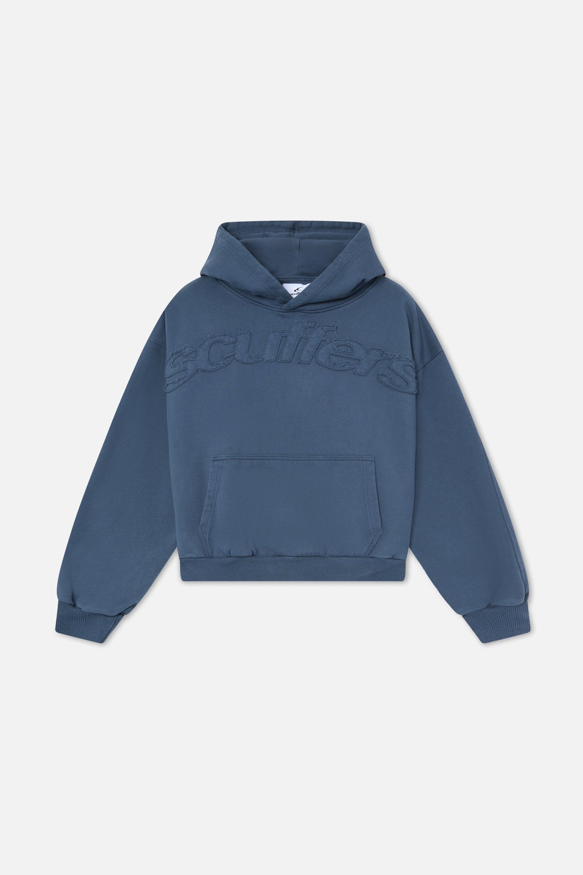 Sudadera con capucha azul crudo