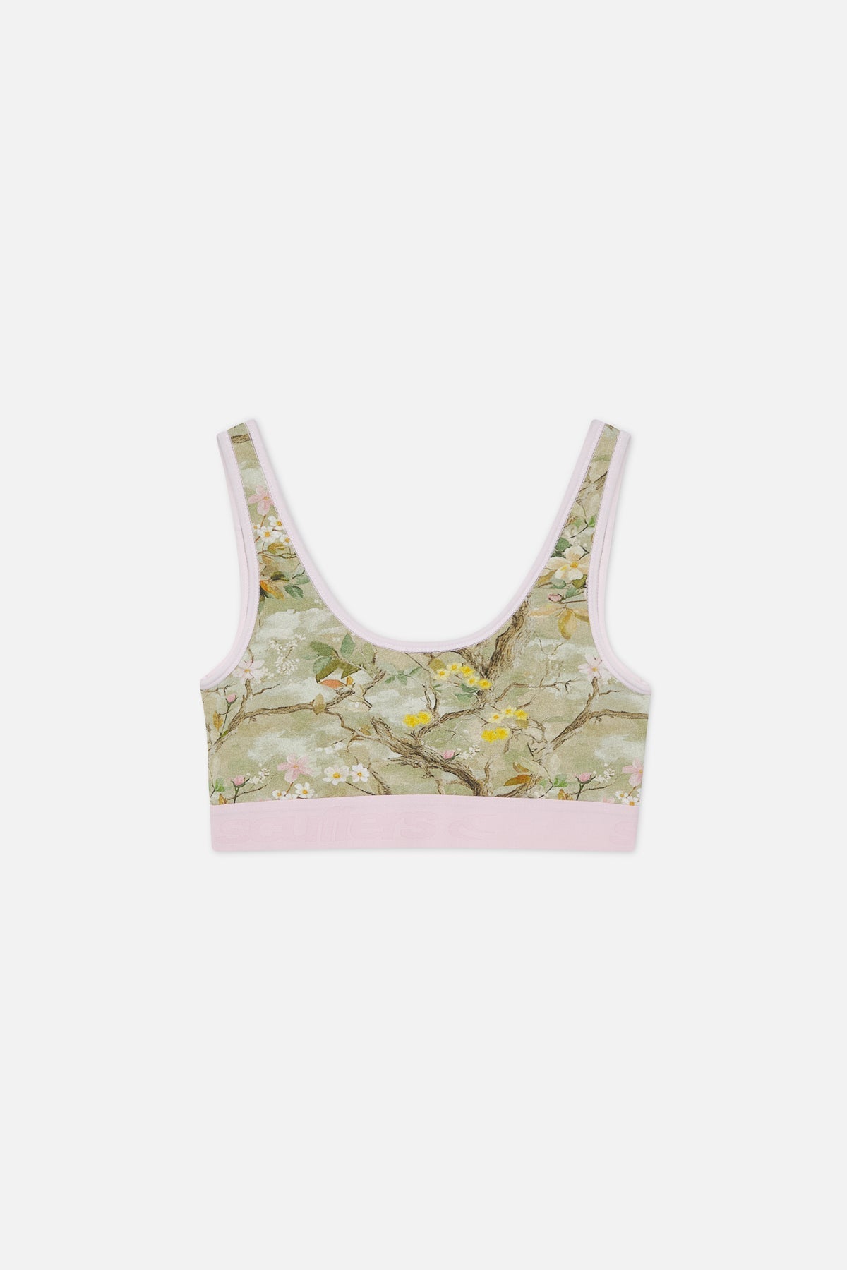 Top de ropa interior con flores reales