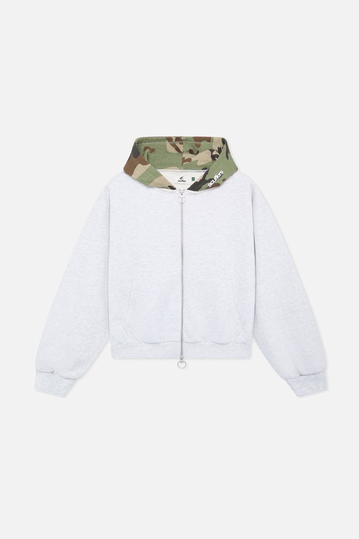 Mascarilla gris claro con cremallera