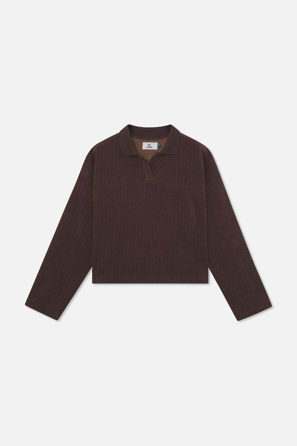 Polo marrón de letrero