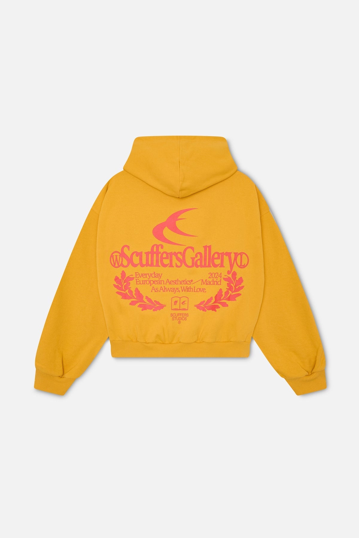 Sudadera con capucha amarilla de la galería