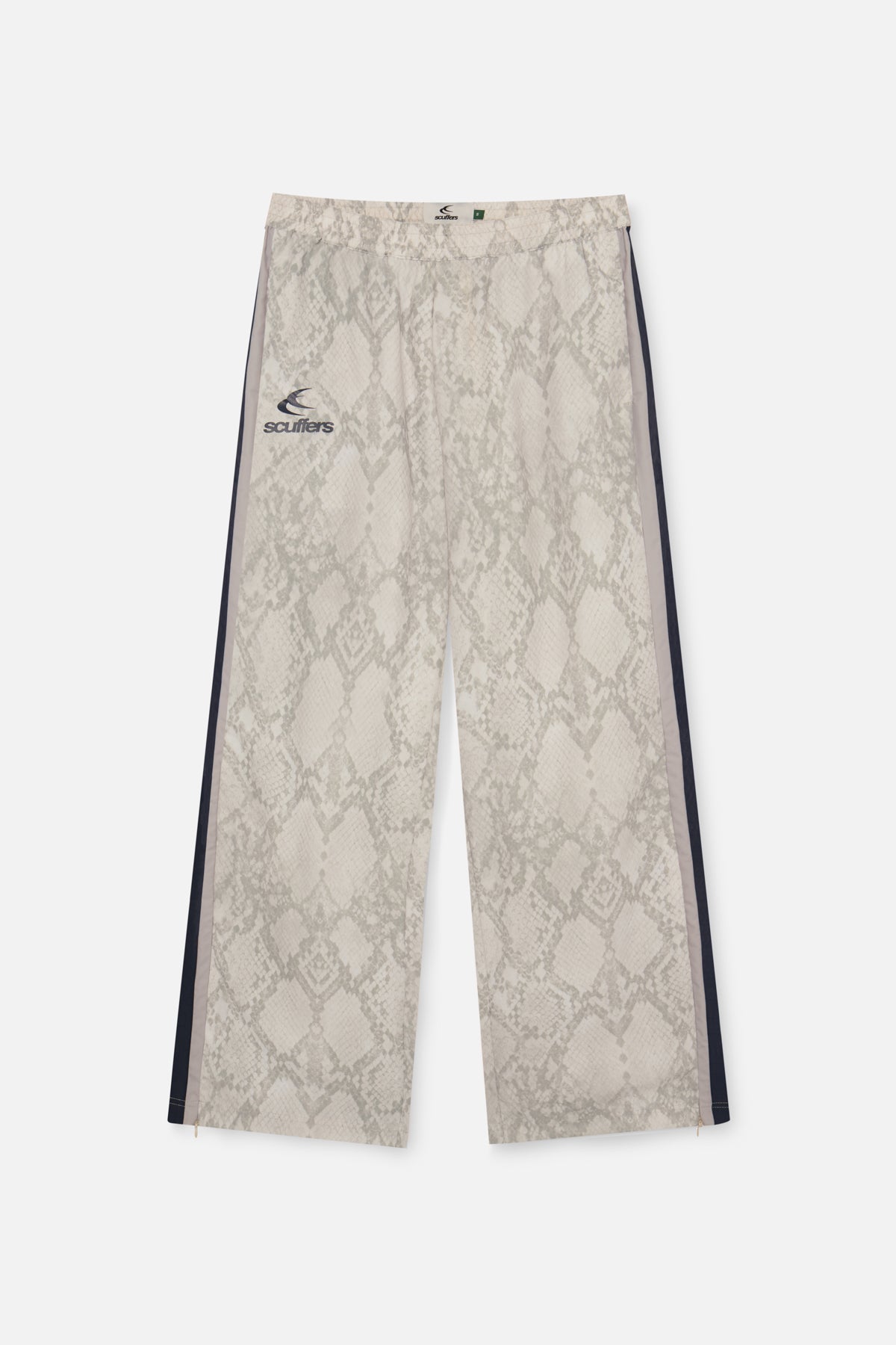 Pantalones técnicos gris claro de serpiente