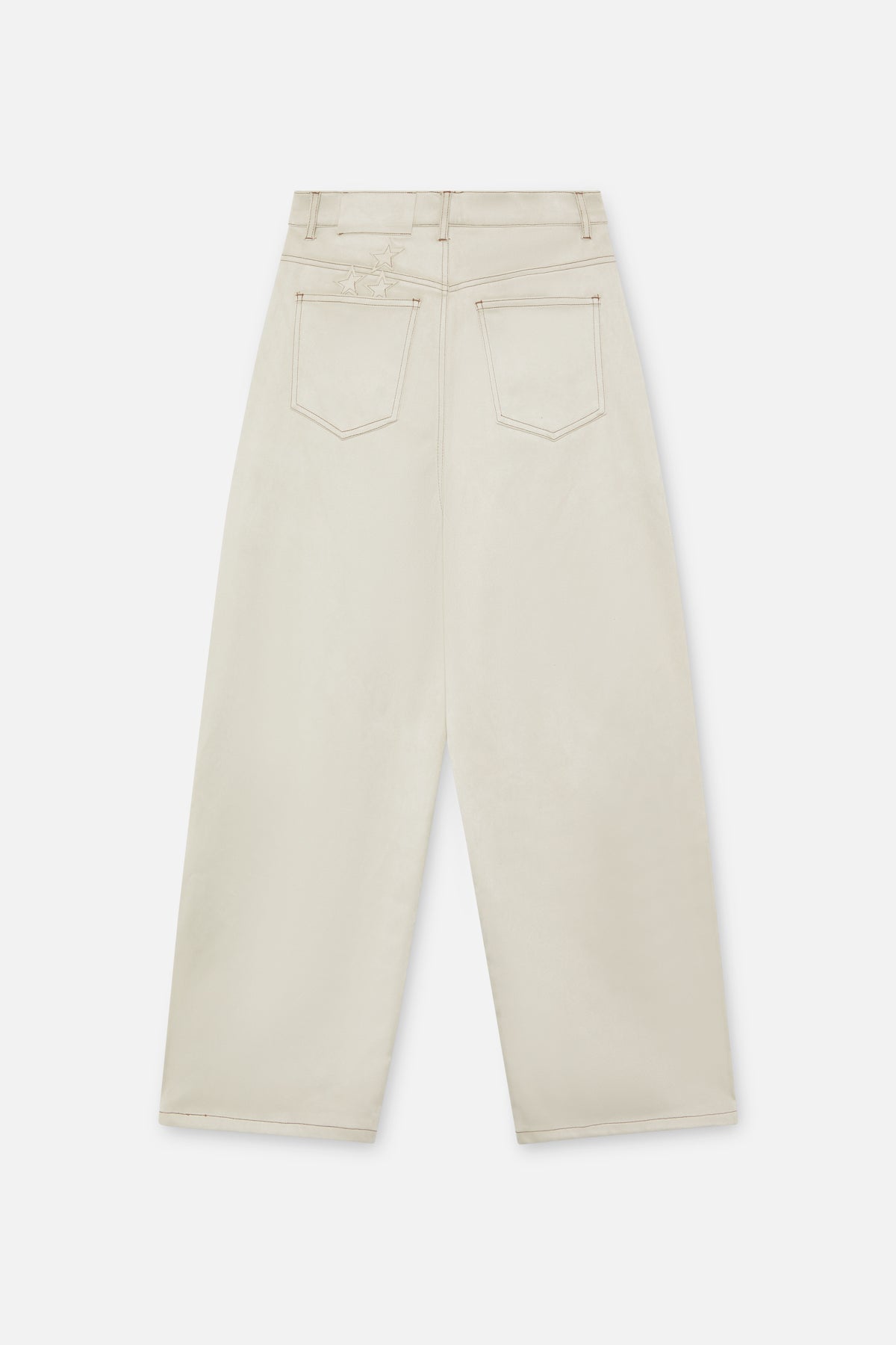 Pantalones jumbo de ante gris