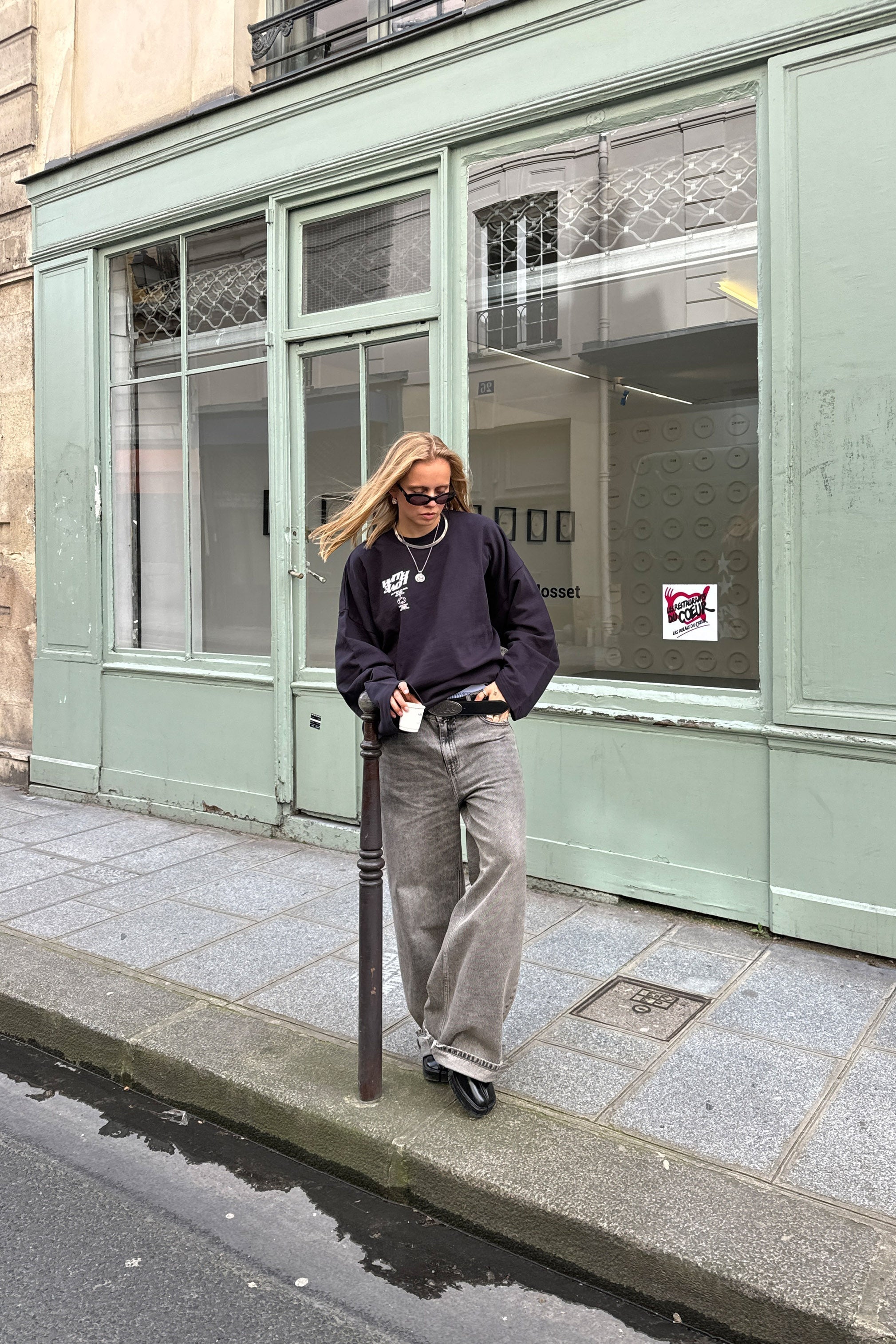 Sudadera azul marino Com